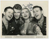 5t434 LIZABETH SCOTT signed 8x10.25 still ;45 great portrait with male co-stars in You Came Along!
