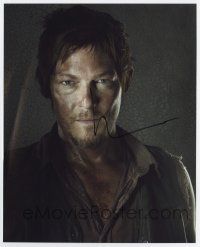 5t687 NORMAN REEDUS signed color 8x10 REPRO still '10s c/u as Daryl Dixon from The Walking Dead!
