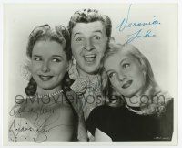 5t690 OUT OF THIS WORLD signed 8x10.25 REPRO still '45 by Eddie Bracken, Veronica Lake & Diana Lynn!