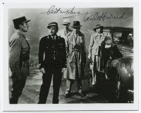 5t694 PAUL HENREID signed 8x10 REPRO still '80s in the classic scene with Bogart from Casablanca!