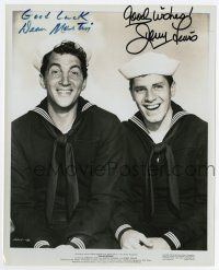 5t722 SAILOR BEWARE signed 8x10 REPRO still '80s by BOTH Dean Martin AND Jerry Lewis!