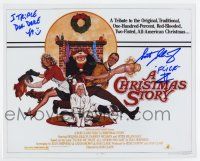 5t726 SCOTT SCHWARTZ signed color 8x10 REPRO still '90s on a poster image from A Christmas Story!