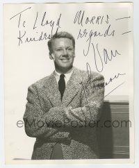 5t470 VAN JOHNSON signed deluxe 8x10 still '50s great waist-high smiling portrait in suit & tie!