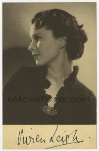 5t352 VIVIEN LEIGH signed deluxe 3.5x5.5 still '40s profile close up of the beautiful star!