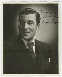 5t472 WALTER PIDGEON signed deluxe 8x10 still '40s great head & shoulders portrait in suit & tie!