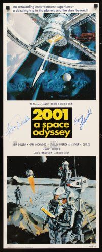 5t189 2001: A SPACE ODYSSEY signed 14x36 commercial poster '95 by Gary Lockwood AND Keir Dullea!