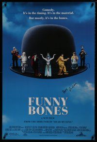 5t141 FUNNY BONES signed DS 1sh '95 by director Peter Chelsom, great image of stand-up comedians!