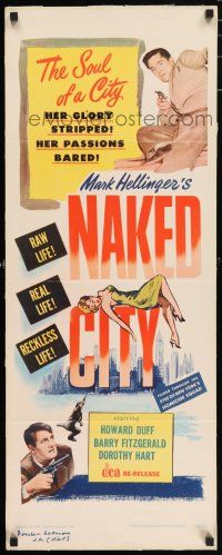 5t122 NAKED CITY signed insert R56 by director Jules Dassin, who was not credited & resented it!