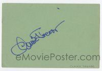 5t317 CLAIRE TREVOR signed 4x6 index card '80s can be framed & displayed with a repro still!