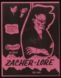 5t257 JOHN ZACHERLE signed Zacher-Lore magazine February 1990 great images of the famous host!