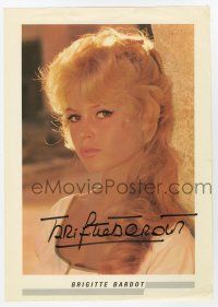 5t247 BRIGITTE BARDOT signed 9x13 book page '80s super sexy close portrait of the French star!