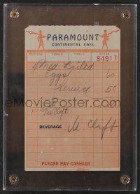 5t235 MONTGOMERY CLIFT 3x5 lunch receipt '70s can be framed & displayed with a repro still!