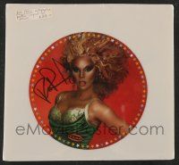 5t350 RU PAUL signed 6x6 promo photo '90s great image of the drag queen & fashion diva!