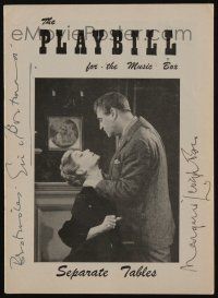 5t309 SEPARATE TABLES signed playbill '56 by BOTH Eric Portman AND Margaret Leighton!