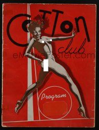 5t226 COTTON CLUB signed souvenir program book '30s by famous musician Cab Calloway!