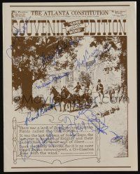 5t227 GONE WITH THE WIND signed souvenir program book '89 by SEVEN different cast members!