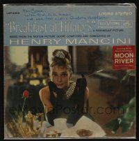 5t111 AUDREY HEPBURN signed soundtrack record '61 by the actress on the cover of the record!
