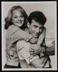 5t251 MAD ABOUT YOU signed 8x10 still AND script '94 BOTH autographed by Paul Reiser & Helen Hunt!