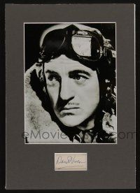 5t113 DAVID NIVEN signed cut album page in 11x15 display '40s ready to frame & hang on the wall
