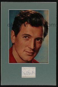 5t117 ROCK HUDSON signed cut album page in 11x17 display '50s ready to frame & hang on the wall