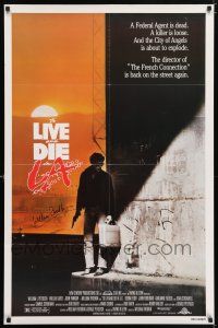 5t043 TO LIVE & DIE IN L.A. signed 1sh '85 by director William Friedkin, counterfeit & murder!