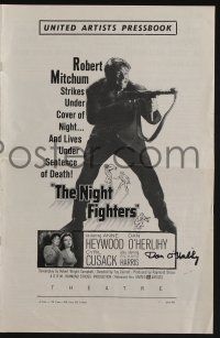 5t267 DAN O'HERLIHY signed pressbook '60 by Dan O'Herlihy, great ads from The Night Fighters!