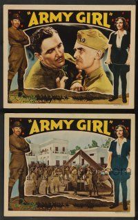 5w921 ARMY GIRL 2 LCs '38 great images of Madge Evans in the military, Preston Foster, Gleason!