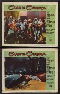 5w938 CULT OF THE COBRA 2 LCs '55 image of man trapped under car & a guy about to be stabbed!