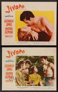 5w957 JIVARO 2 3D LCs '54 images of sexy Rhonda Fleming, Fernando Lamas, Brian Keith, action!