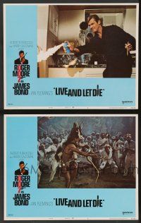 5w962 LIVE & LET DIE 2 LCs '73 Roger Moore as James Bond 007 with homemade snake killer, voodoo!