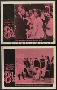 5w760 8 1/2 4 LCs '63 Federico Fellini classic, cool images of Marcello Mastroianni!