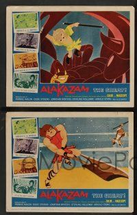 5w439 ALAKAZAM THE GREAT 7 LCs '61 Saiyu-ki, early Japanese fantasy anime, cool artwork!