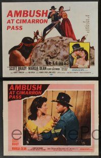 5w037 AMBUSH AT CIMARRON PASS 8 LCs '58 Scott Brady, Margia Dean, early Clint Eastwood, western!
