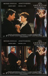5w441 AMERICAN PRESIDENT 7 LCs '95 Michael Douglas, Annette Bening, directed by Reiner!