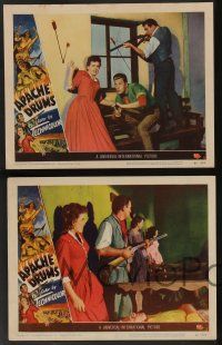 5w762 APACHE DRUMS 4 LCs '51 Val Lewton's last, Stephen McNally & Coleen Gray!