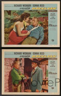 5w555 BACKLASH 6 LCs '56 Richard Widmark knew Donna Reed's lips but not her name!