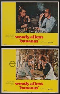 5w049 BANANAS 8 LCs '71 wacky images of Woody Allen, Louise Lasser, Howard Cosell, classic comedy!