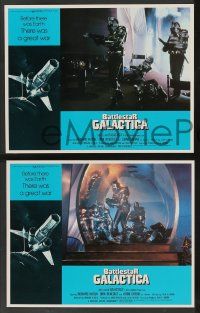 5w764 BATTLESTAR GALACTICA 4 LCs '78 great images of evil Cylons and more, 1970s sci-fi!