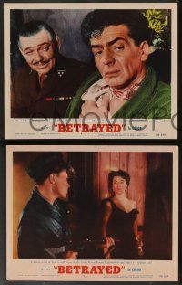 5w560 BETRAYED 6 LCs '54 Clark Gable, Victor Mature & sexy brunette Lana Turner!