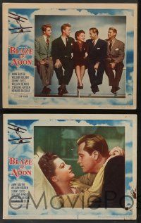5w655 BLAZE OF NOON 5 LCs '47 circus stunt pilot William Holden & sexy Anne Baxter + Jean Wallace!