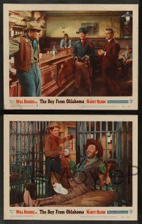 5w657 BOY FROM OKLAHOMA 5 LCs '54 Michael Curtiz, Will Rogers Jr., Nancy Olson, Lon Chaney Jr.!