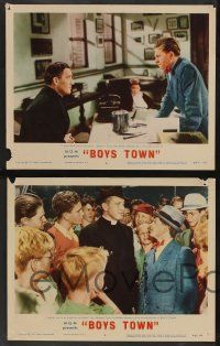 5w572 BOYS TOWN 6 LCs R57 Spencer Tracy as Father Flanagan with Mickey Rooney!