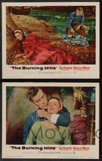 5w768 BURNING HILLS 4 LCs '56 Natalie Wood & Tab Hunter are screendom's new teenage sensations!