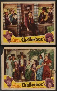 5w774 CHATTERBOX 4 LCs '43 wonderful images of cowboy Joe E. Brown & cowgirl Judy Canova!