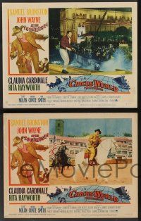 5w776 CIRCUS WORLD 4 LCs '65 big John Wayne, Claudia Cardinale, great images!