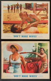 5w584 DON'T MAKE WAVES 6 LCs '67 Tony Curtis with super sexy Sharon Tate & Claudia Cardinale!