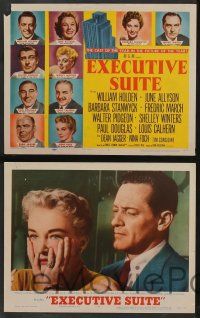 5w156 EXECUTIVE SUITE 8 LCs '54 William Holden, Barbara Stanwyck, Fredric March, June Allyson!