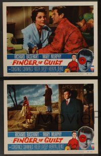 5w166 FINGER OF GUILT 8 LCs '56 movie maker Richard Basehart trapped by Mary Murphy's love letters!