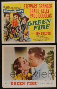 5w195 GREEN FIRE 8 LCs '54 beautiful Grace Kelly, Stewart Granger, Paul Douglas!