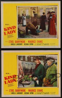 5w795 KIND LADY 4 LCs '51 John Sturges, Ethel Barrymore, Keenan Wynn & Angela Lansbury!